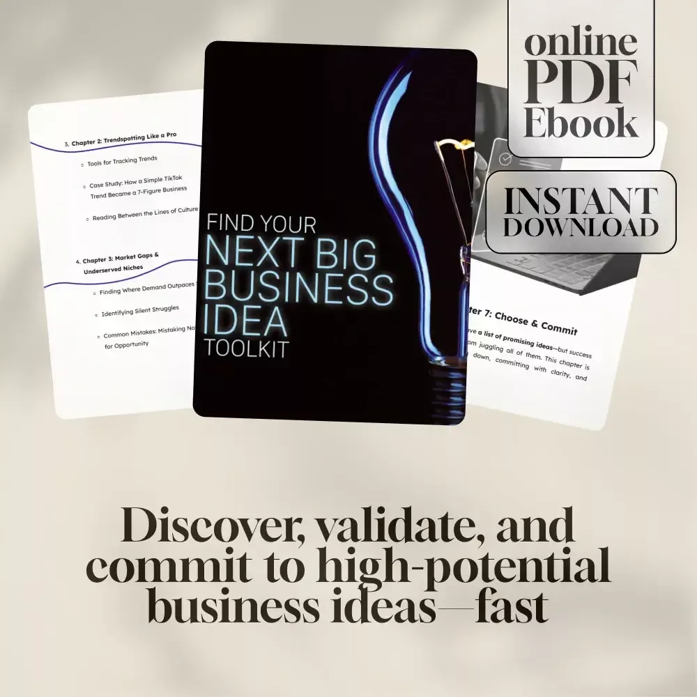Find Your Next Big Business Idea Toolkit – Trendspotting, Market Gaps, Validation, MVP Tests & Idea Scorecard - Image 2